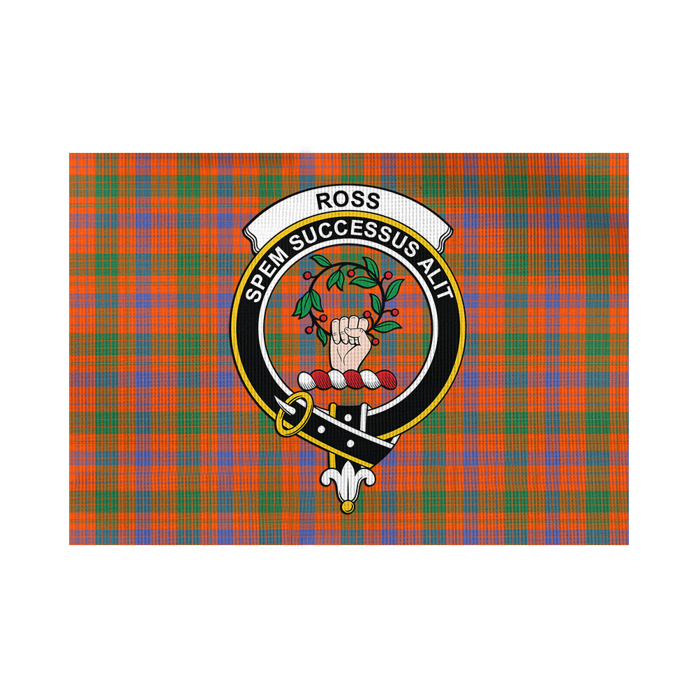 Ross Ancient Tartan Flag with Family Crest - Tartan Vibes Clothing