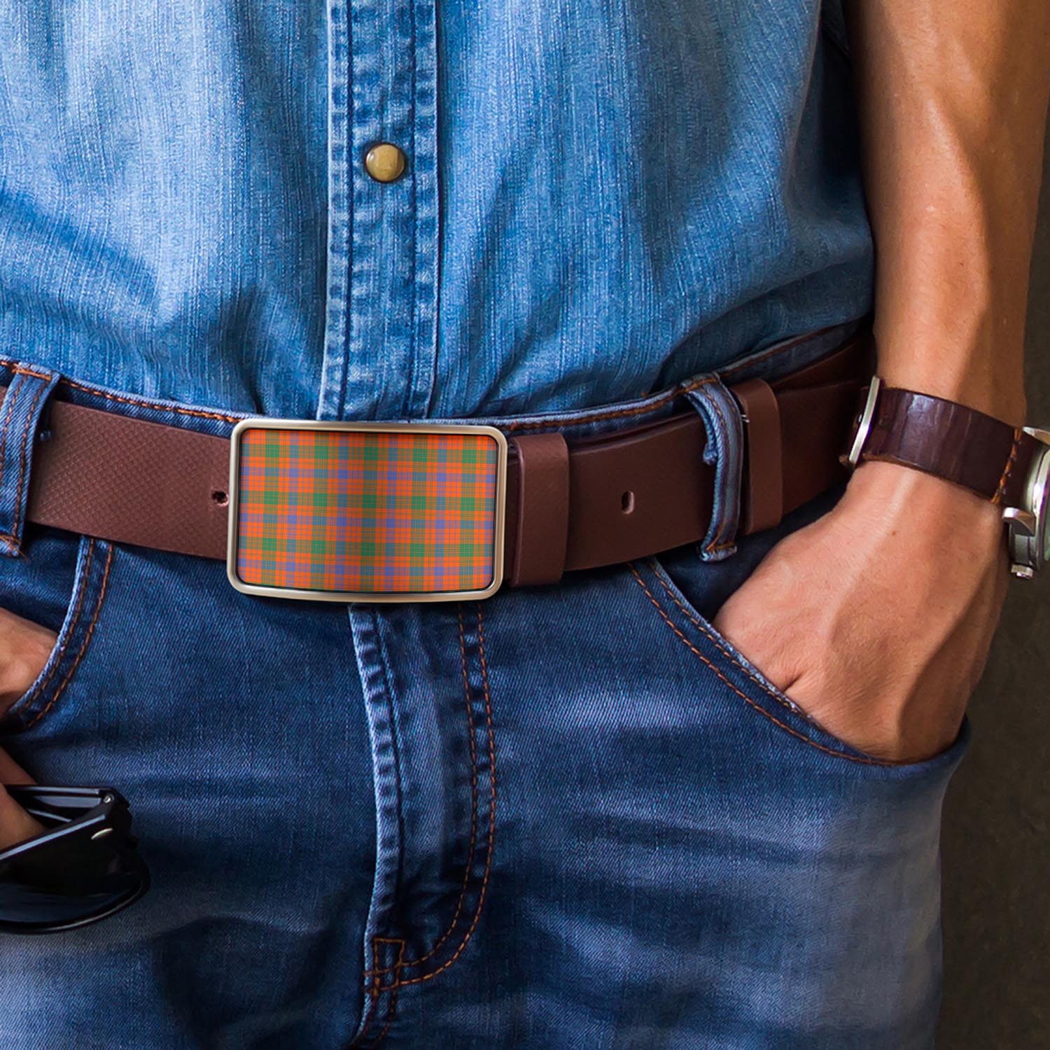 Ross Ancient Tartan Belt Buckles - Tartan Vibes Clothing