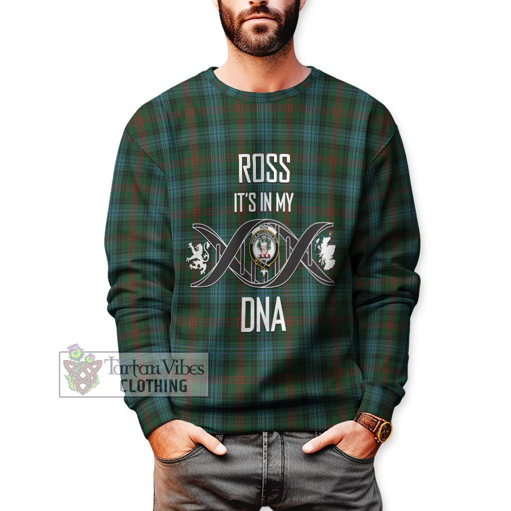 Ross Hunting Tartan Sweatshirt with Family Crest DNA In Me Style Unisex - Tartanvibesclothing Shop