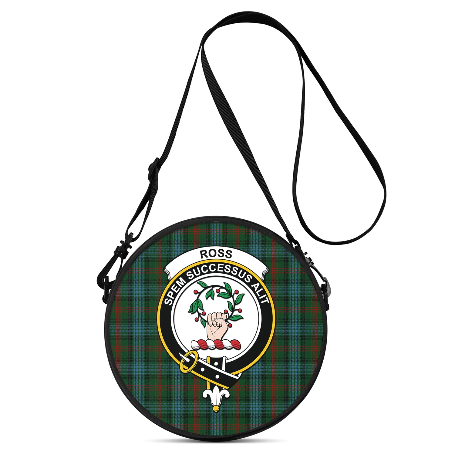 ross-hunting-tartan-round-satchel-bags-with-family-crest