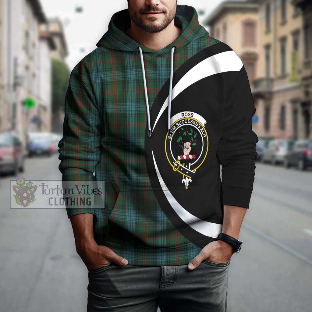 Ross Hunting Tartan Hoodie with Family Crest Circle Style Zip Hoodie - Tartan Vibes Clothing