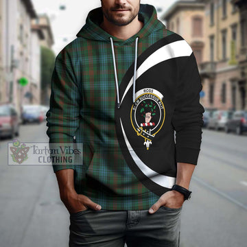 Ross Hunting Tartan Hoodie with Family Crest Circle Style