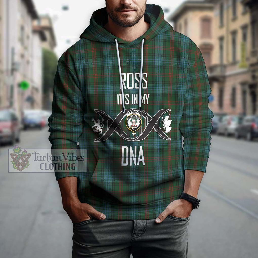 Ross Hunting Tartan Hoodie with Family Crest DNA In Me Style Pullover Hoodie - Tartanvibesclothing Shop