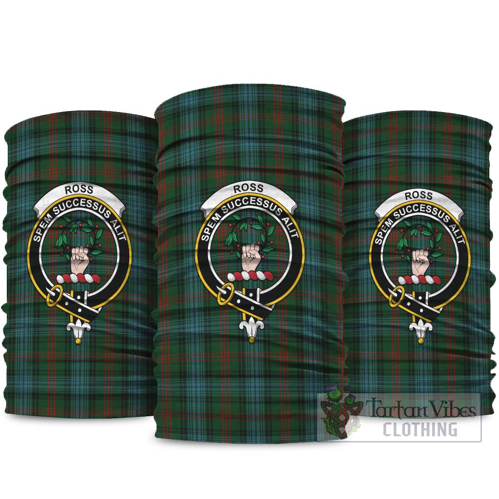 Ross Hunting Tartan Neck Gaiters, Tartan Bandanas, Tartan Head Band with Family Crest