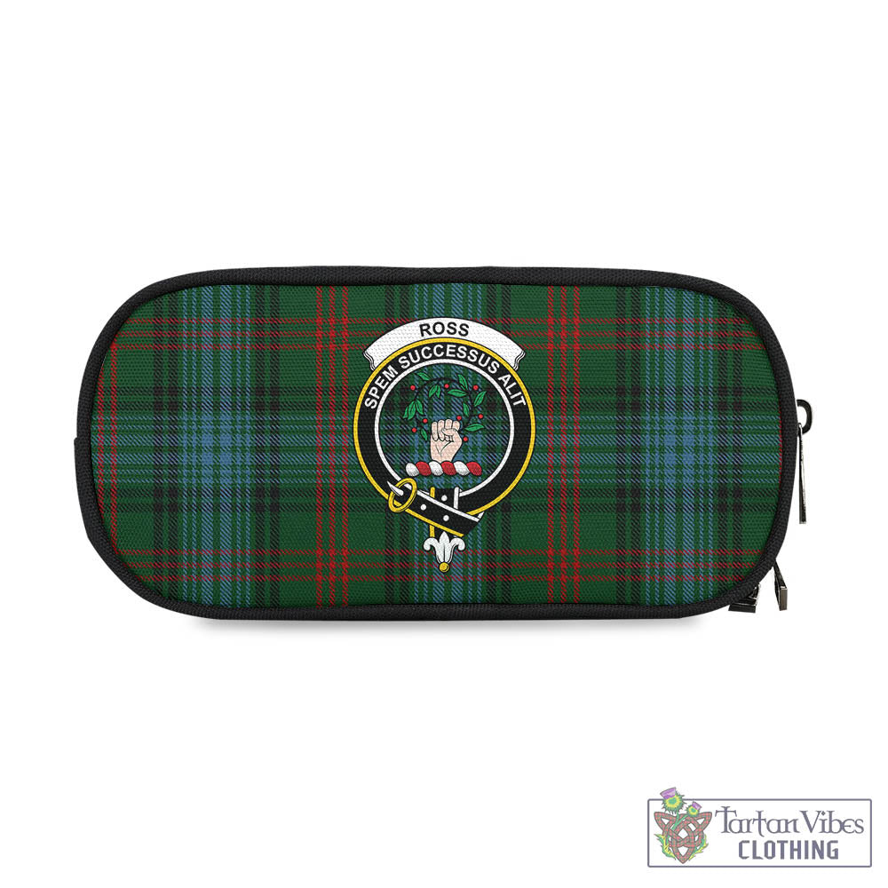 Tartan Vibes Clothing Ross Hunting Tartan Pen and Pencil Case with Family Crest