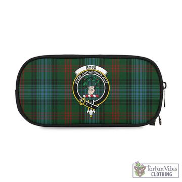 Ross Hunting Tartan Pen and Pencil Case with Family Crest