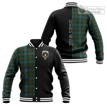 Ross Hunting Tartan Baseball Jacket with Family Crest and Half Of Me Style