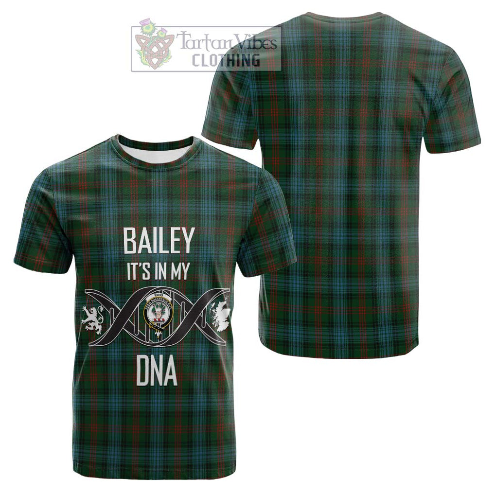 Tartan Vibes Clothing Ross Hunting Tartan Cotton T-shirt with Family Crest DNA In Me Style