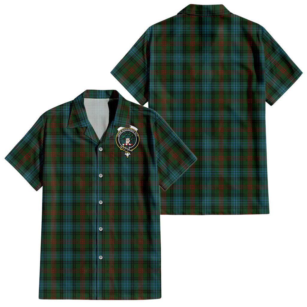 ross-hunting-tartan-short-sleeve-button-down-shirt-with-family-crest