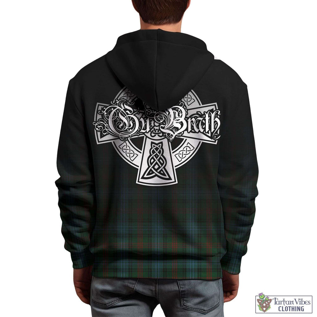 Tartan Vibes Clothing Ross Hunting Tartan Hoodie Featuring Alba Gu Brath Family Crest Celtic Inspired