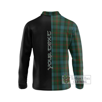 Ross Hunting Tartan Long Sleeve Polo Shirt with Family Crest and Half Of Me Style