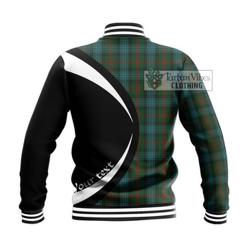 Ross Hunting Tartan Baseball Jacket with Family Crest Circle Style