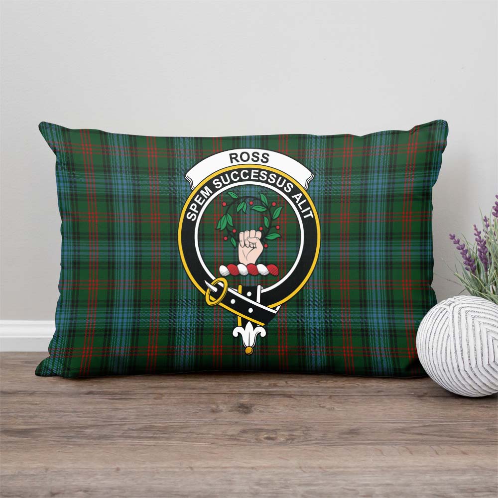 Ross Hunting Tartan Pillow Cover with Family Crest Rectangle Pillow Cover - Tartanvibesclothing