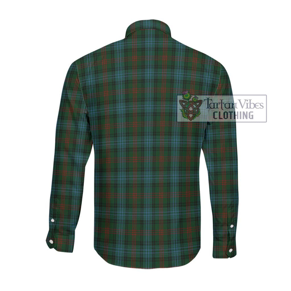 Ross Hunting Tartan Long Sleeve Button Shirt with Family Crest DNA In Me Style - Tartanvibesclothing Shop