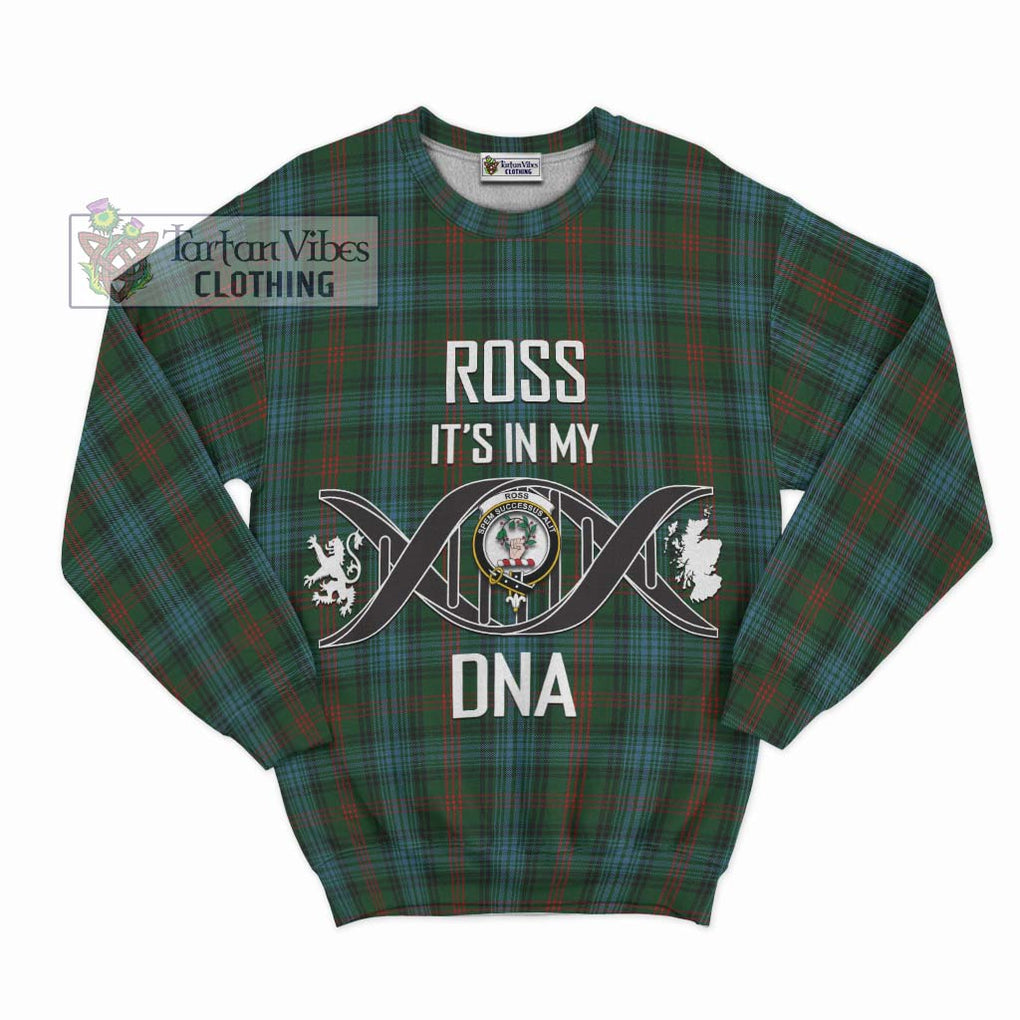 Ross Hunting Tartan Sweatshirt with Family Crest DNA In Me Style - Tartanvibesclothing Shop