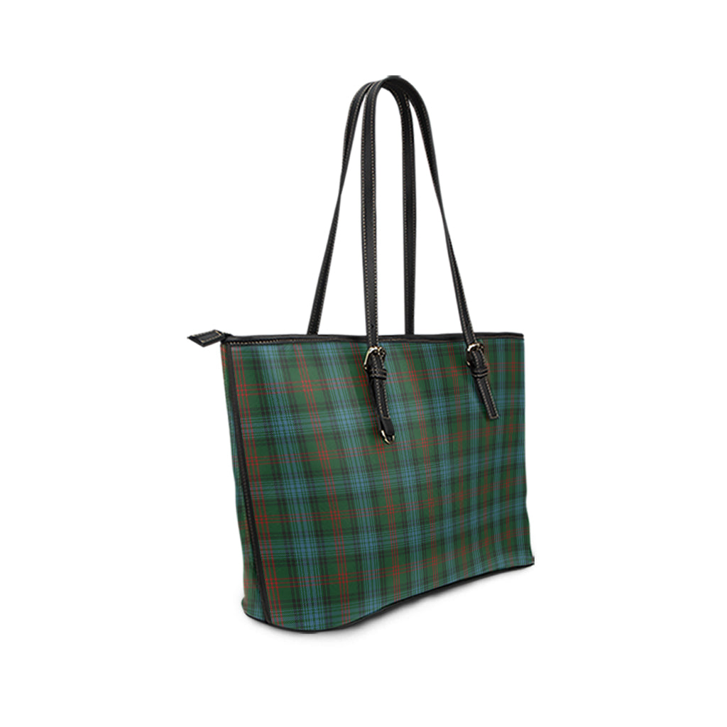 ross-hunting-tartan-leather-tote-bag