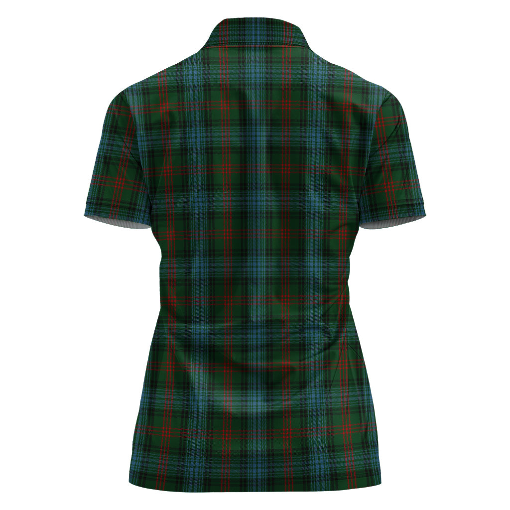 Ross Hunting Tartan Polo Shirt with Family Crest For Women - Tartan Vibes Clothing