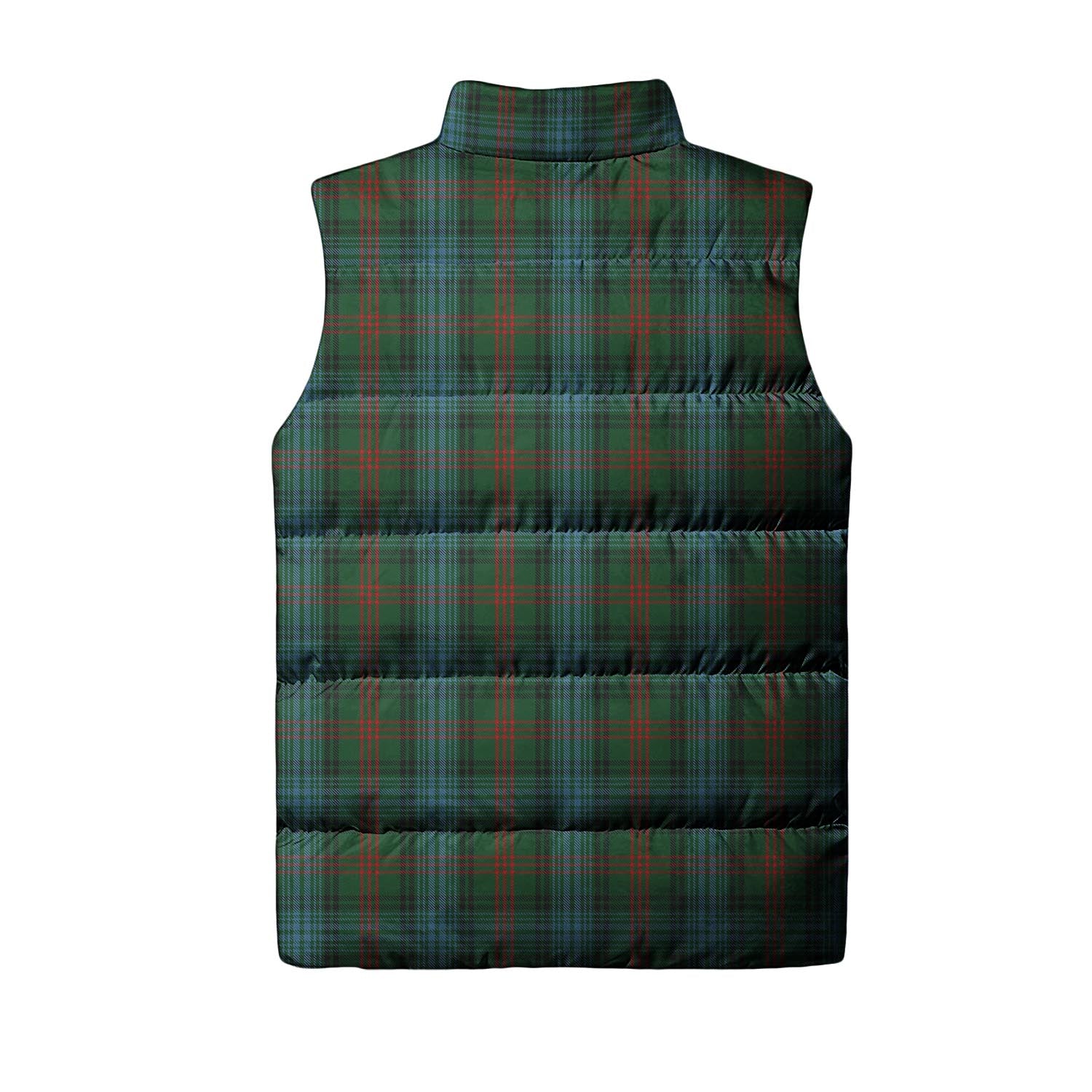 Ross Hunting Tartan Sleeveless Puffer Jacket with Family Crest - Tartanvibesclothing