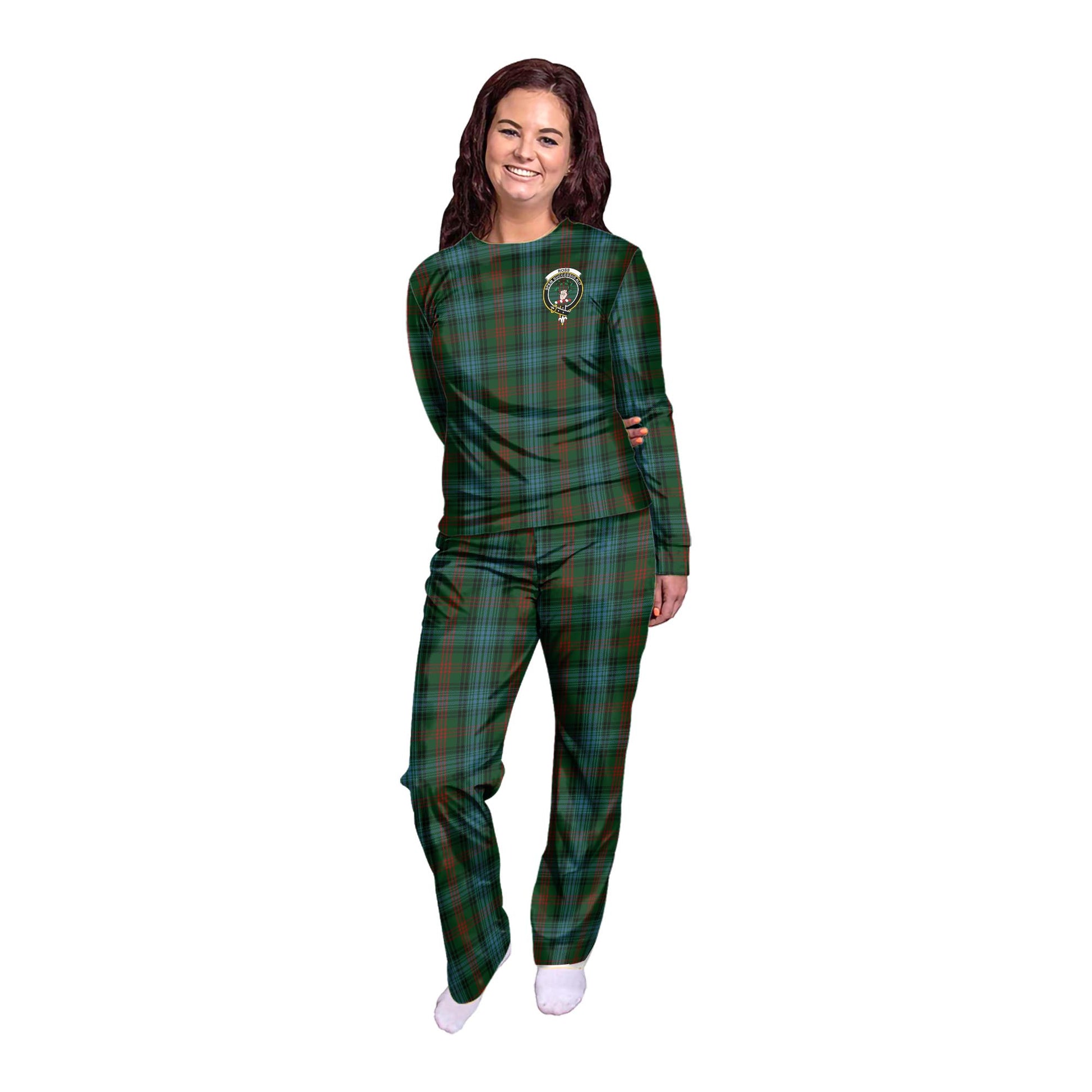 Ross Hunting Tartan Pajamas Family Set with Family Crest - Tartanvibesclothing