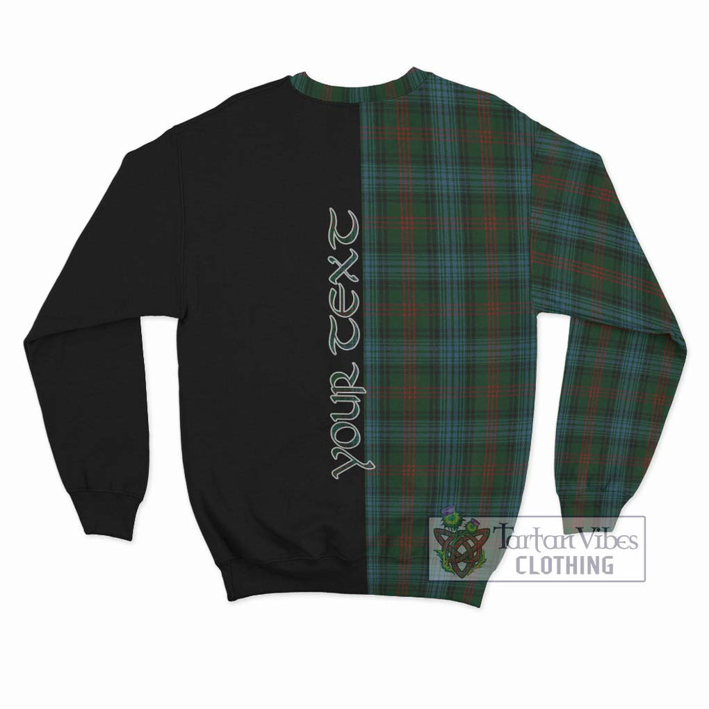 Ross Hunting Tartan Sweatshirt with Family Crest and Half Of Me Style - Tartanvibesclothing Shop