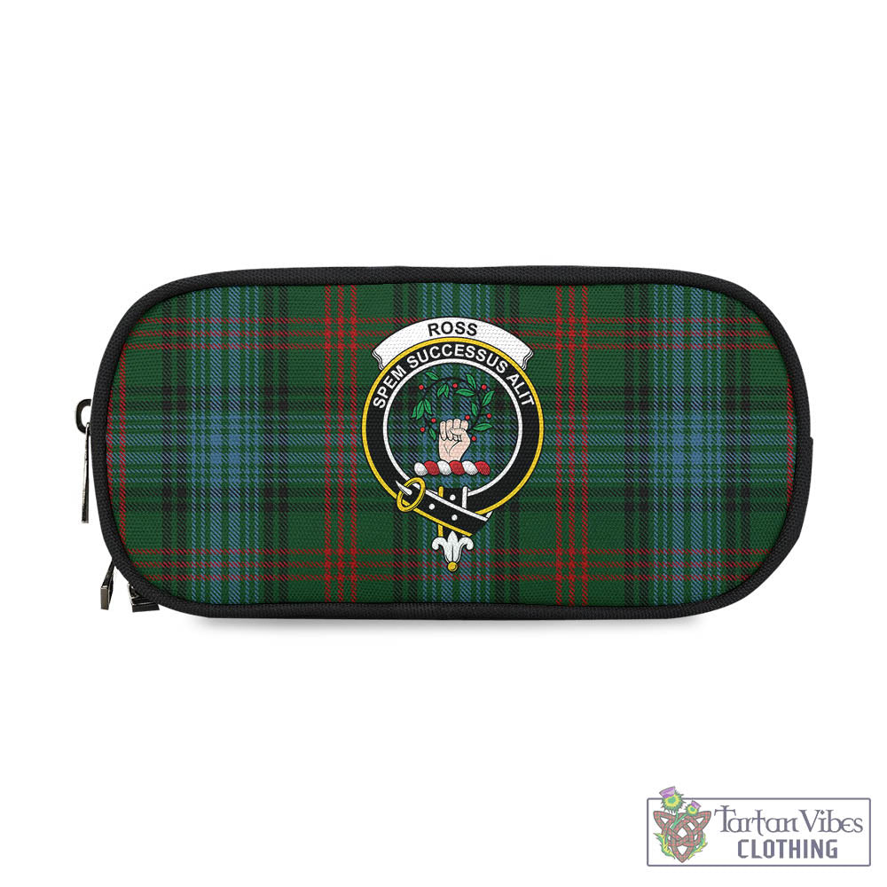 Tartan Vibes Clothing Ross Hunting Tartan Pen and Pencil Case with Family Crest