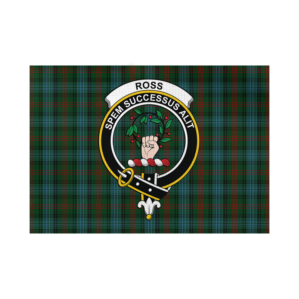 Ross Hunting Tartan Flag with Family Crest - Tartan Vibes Clothing