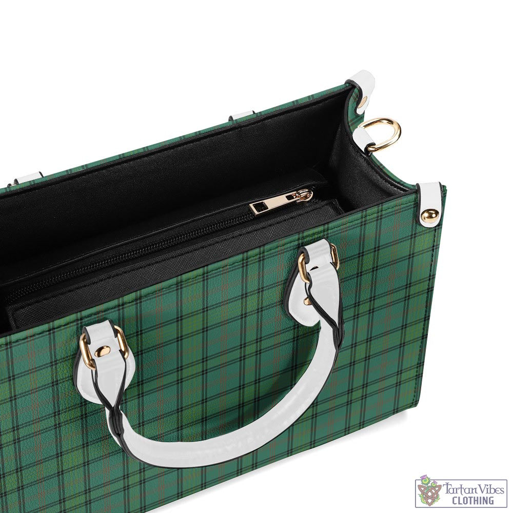 Tartan Vibes Clothing Ross Hunting Ancient Tartan Luxury Leather Handbags