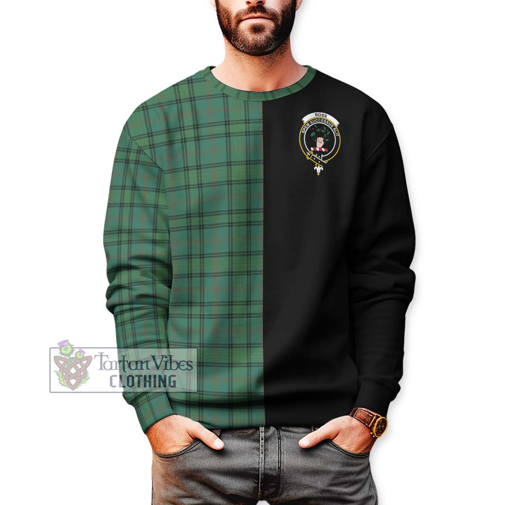 Tartan Vibes Clothing Ross Hunting Ancient Tartan Sweatshirt with Family Crest and Half Of Me Style