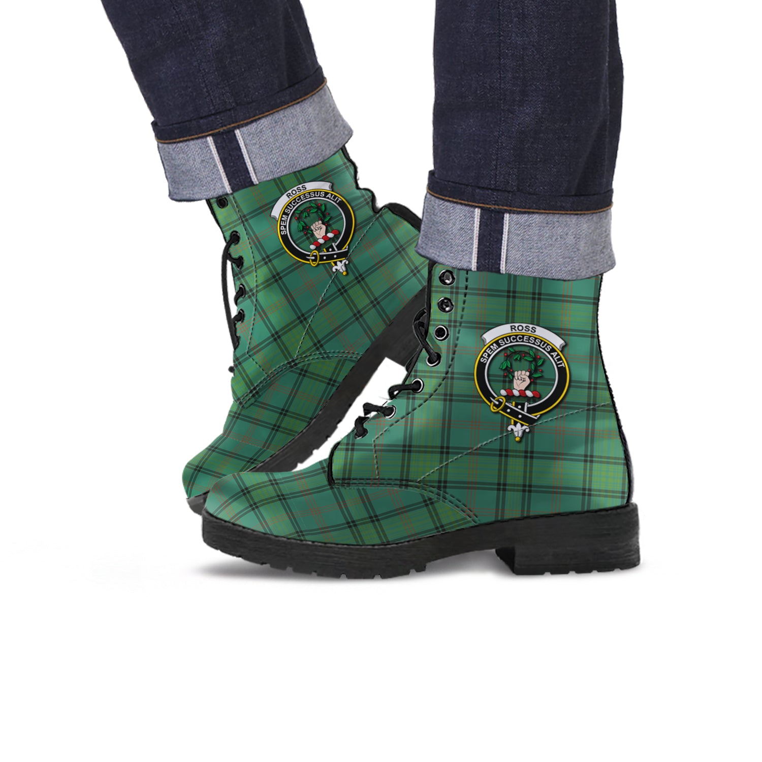 ross-hunting-ancient-tartan-leather-boots-with-family-crest