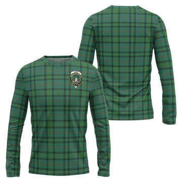 Ross Hunting Ancient Tartan Long Sleeve T-Shirt with Family Crest