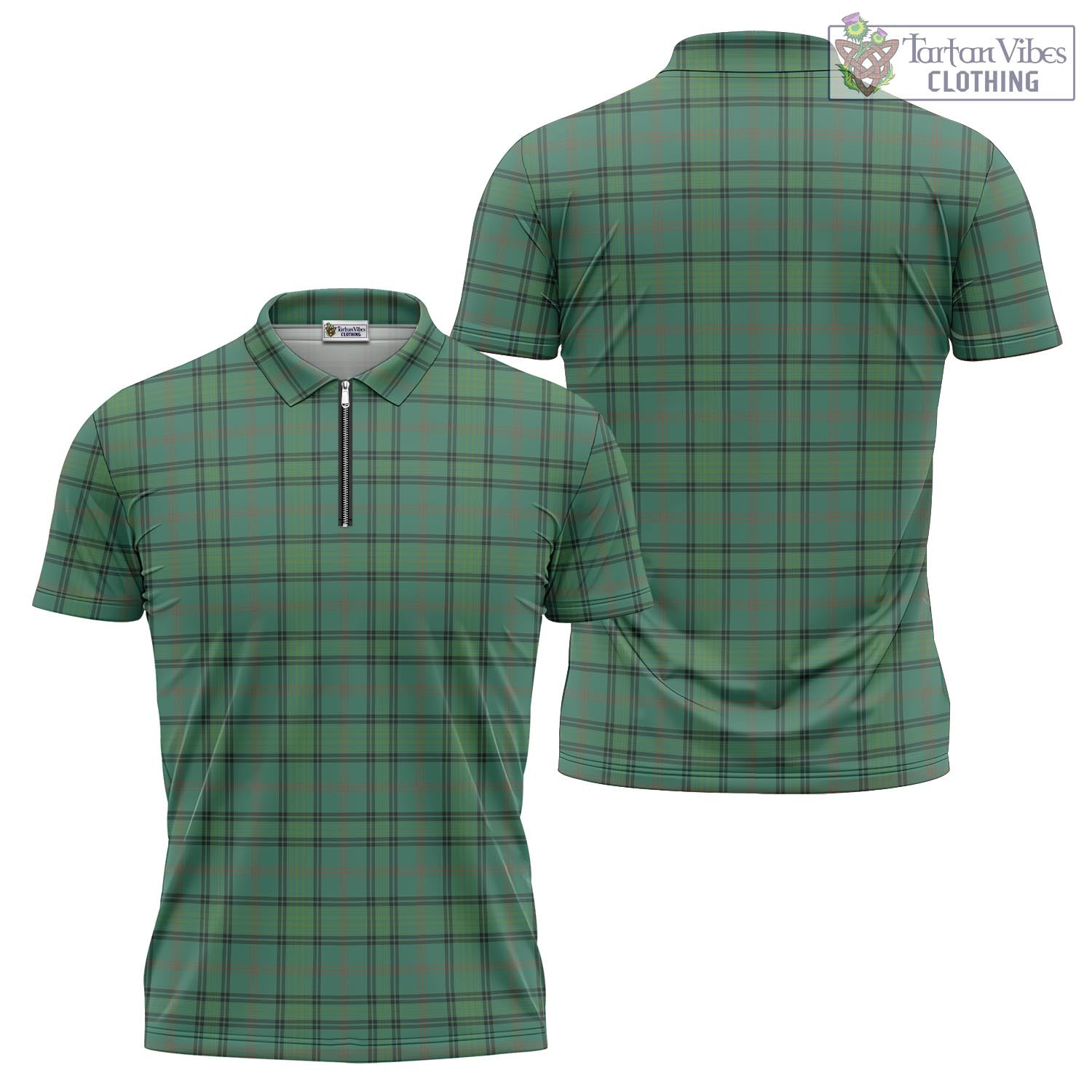 Tartan Vibes Clothing Ross Hunting Ancient Tartan Zipper Polo Shirt