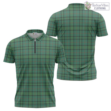 Ross Hunting Ancient Tartan Zipper Polo Shirt