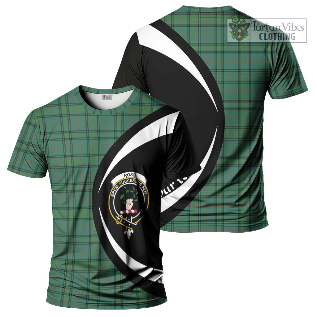 Tartan Vibes Clothing Ross Hunting Ancient Tartan T-Shirt with Family Crest Circle Style