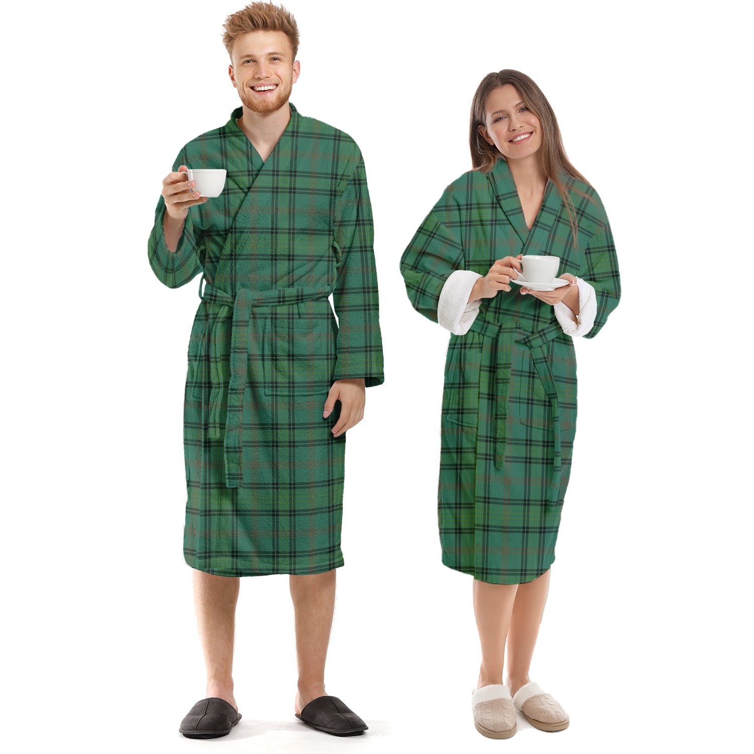 Ross Hunting Ancient Tartan Bathrobe Unisex S - Tartan Vibes Clothing