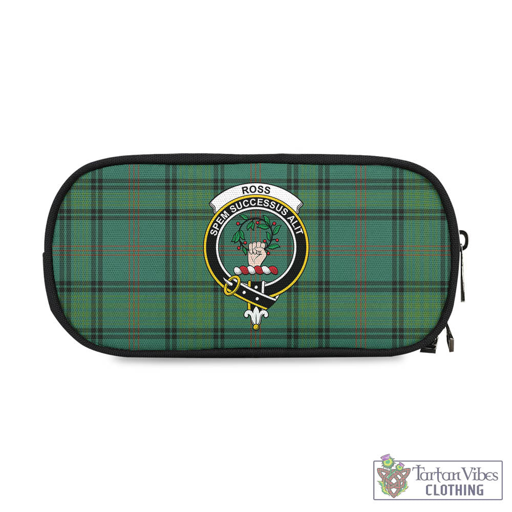 Tartan Vibes Clothing Ross Hunting Ancient Tartan Pen and Pencil Case with Family Crest