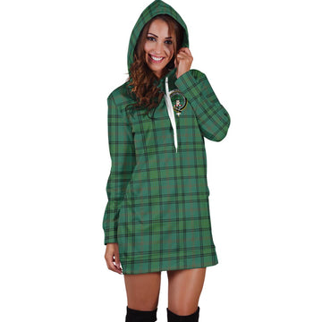Ross Hunting Ancient Tartan Hoodie Dress with Family Crest
