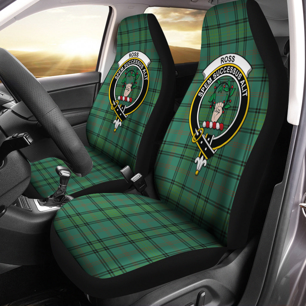 Ross Hunting Ancient Tartan Car Seat Cover with Family Crest One Size - Tartanvibesclothing