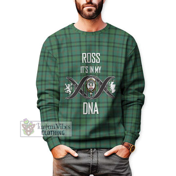 Ross Hunting Ancient Tartan Sweatshirt with Family Crest DNA In Me Style