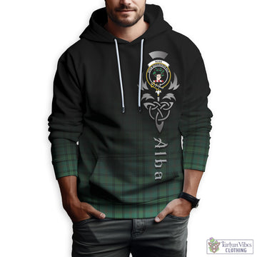 Ross Hunting Ancient Tartan Hoodie Featuring Alba Gu Brath Family Crest Celtic Inspired