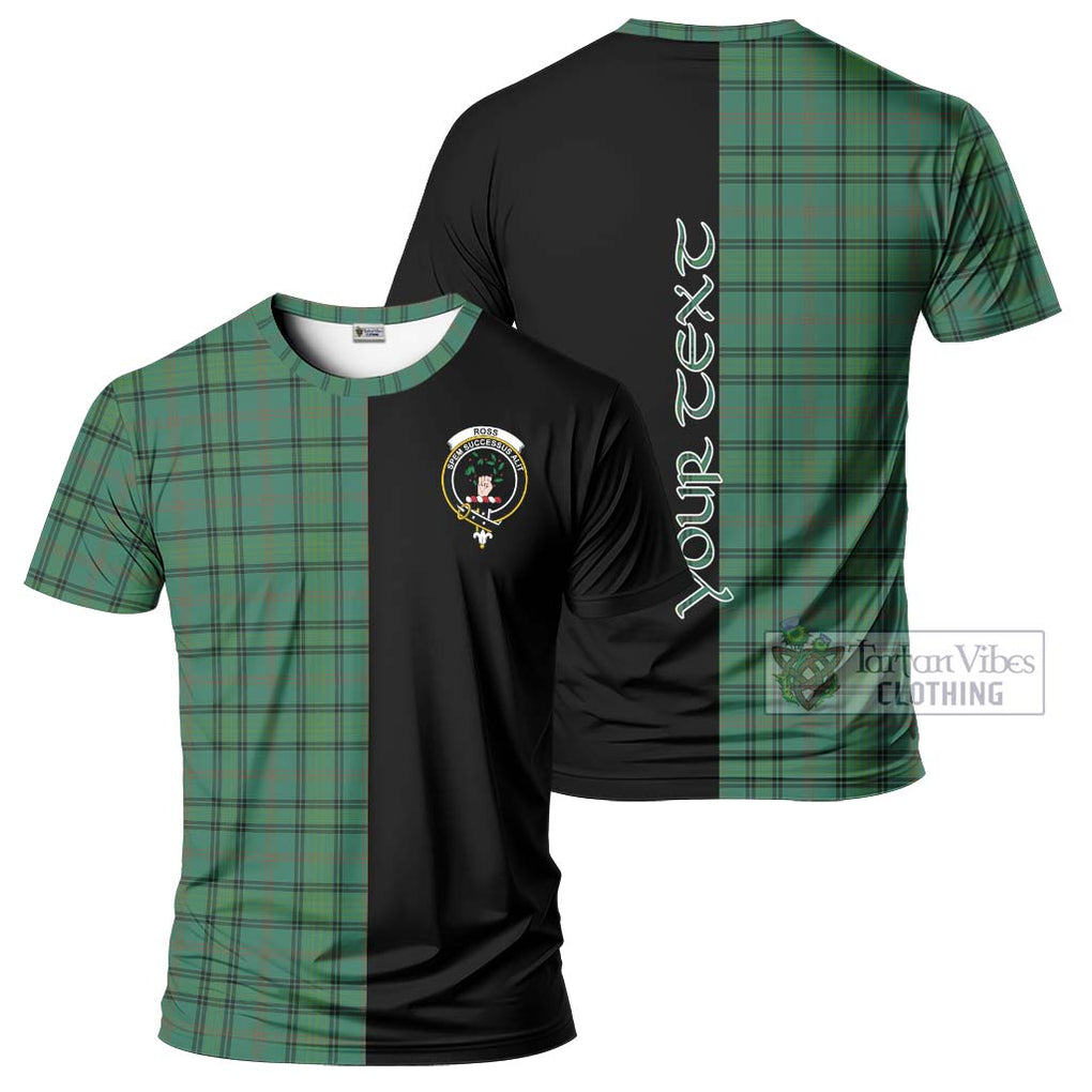 Ross Hunting Ancient Tartan T-Shirt with Family Crest and Half Of Me Style Kid's Shirt - Tartanvibesclothing Shop