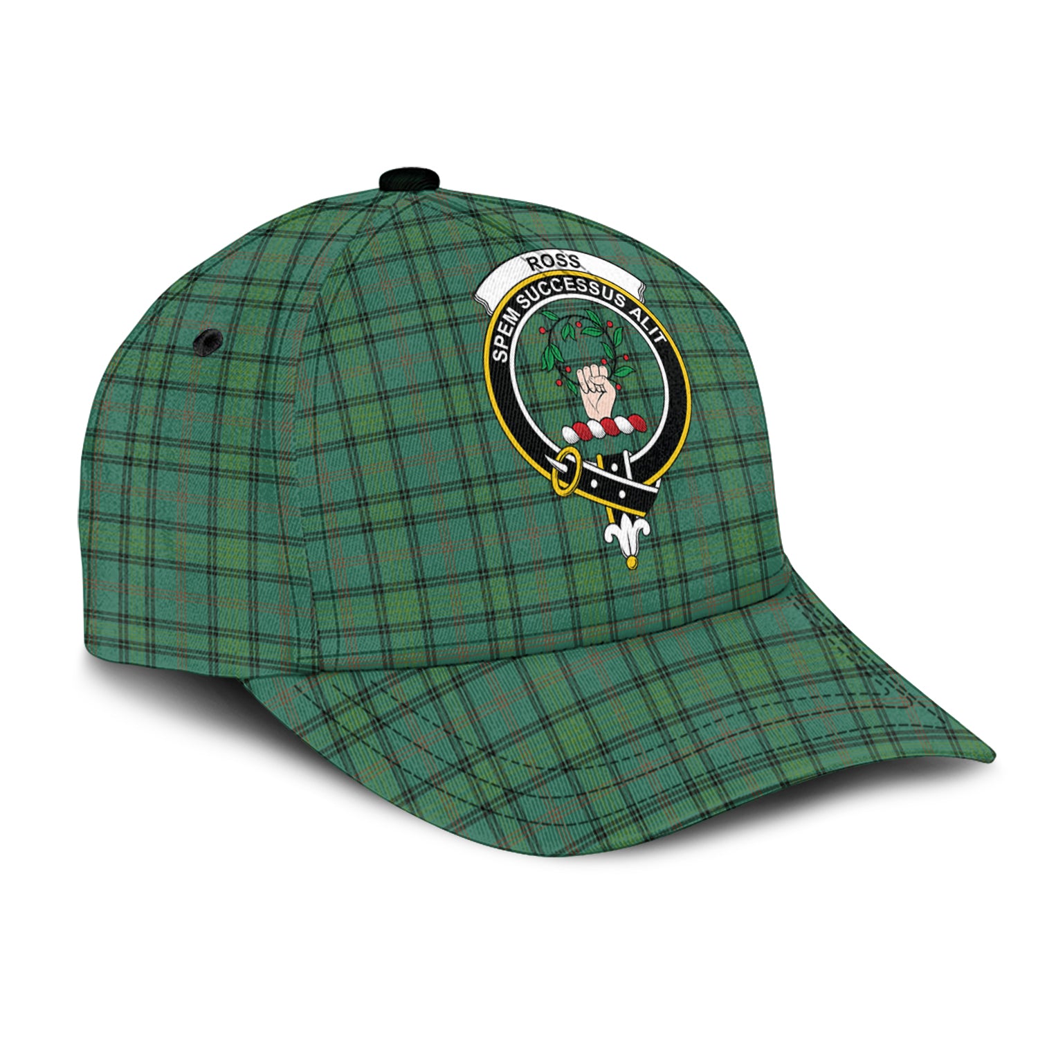 Ross Hunting Ancient Tartan Classic Cap with Family Crest - Tartan Vibes Clothing