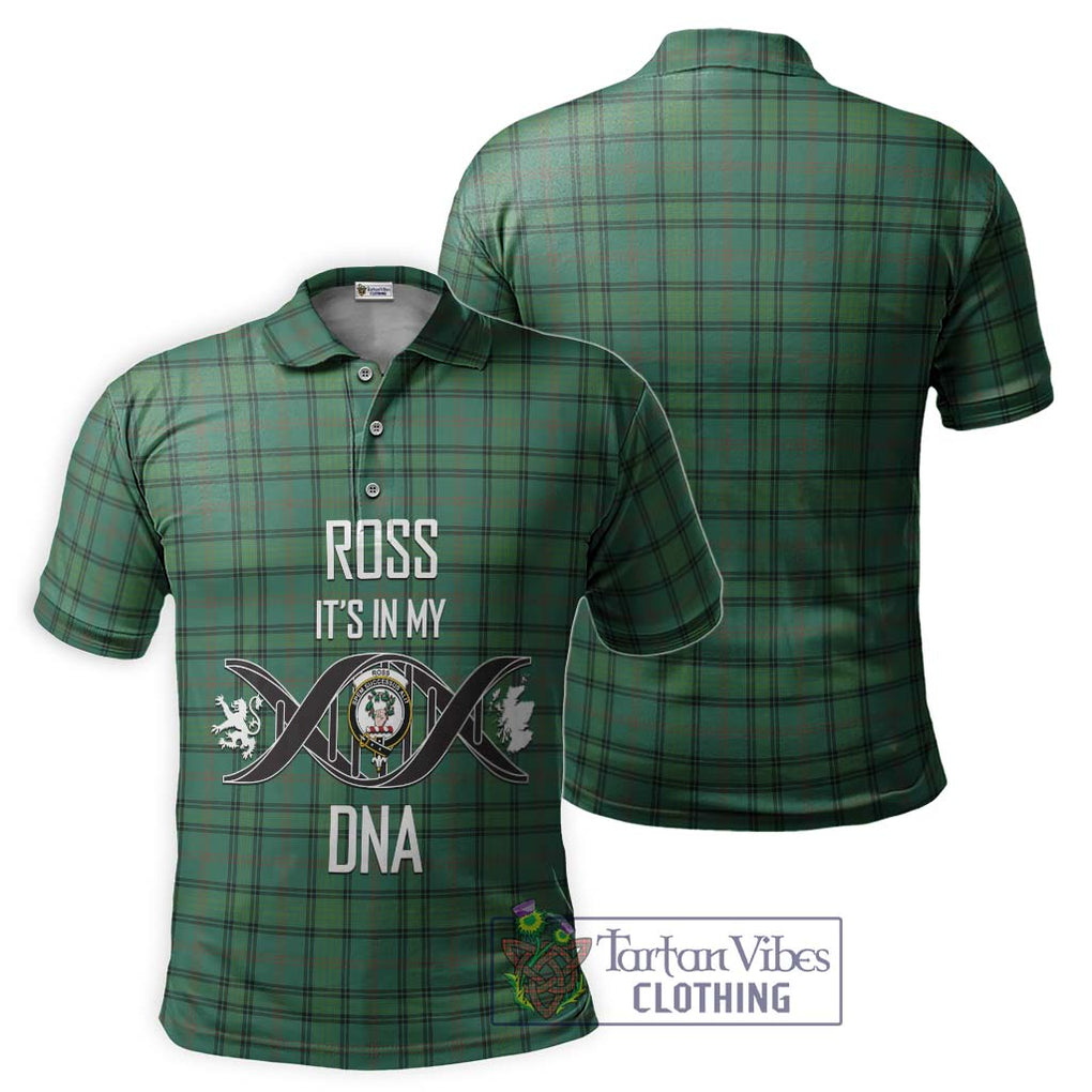 Ross Hunting Ancient Tartan Polo Shirt with Family Crest DNA In Me Style - Tartanvibesclothing Shop