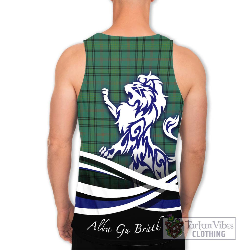 Ross Hunting Ancient Tartan Men's Tank Top with Alba Gu Brath Regal Lion Emblem - Tartanvibesclothing Shop