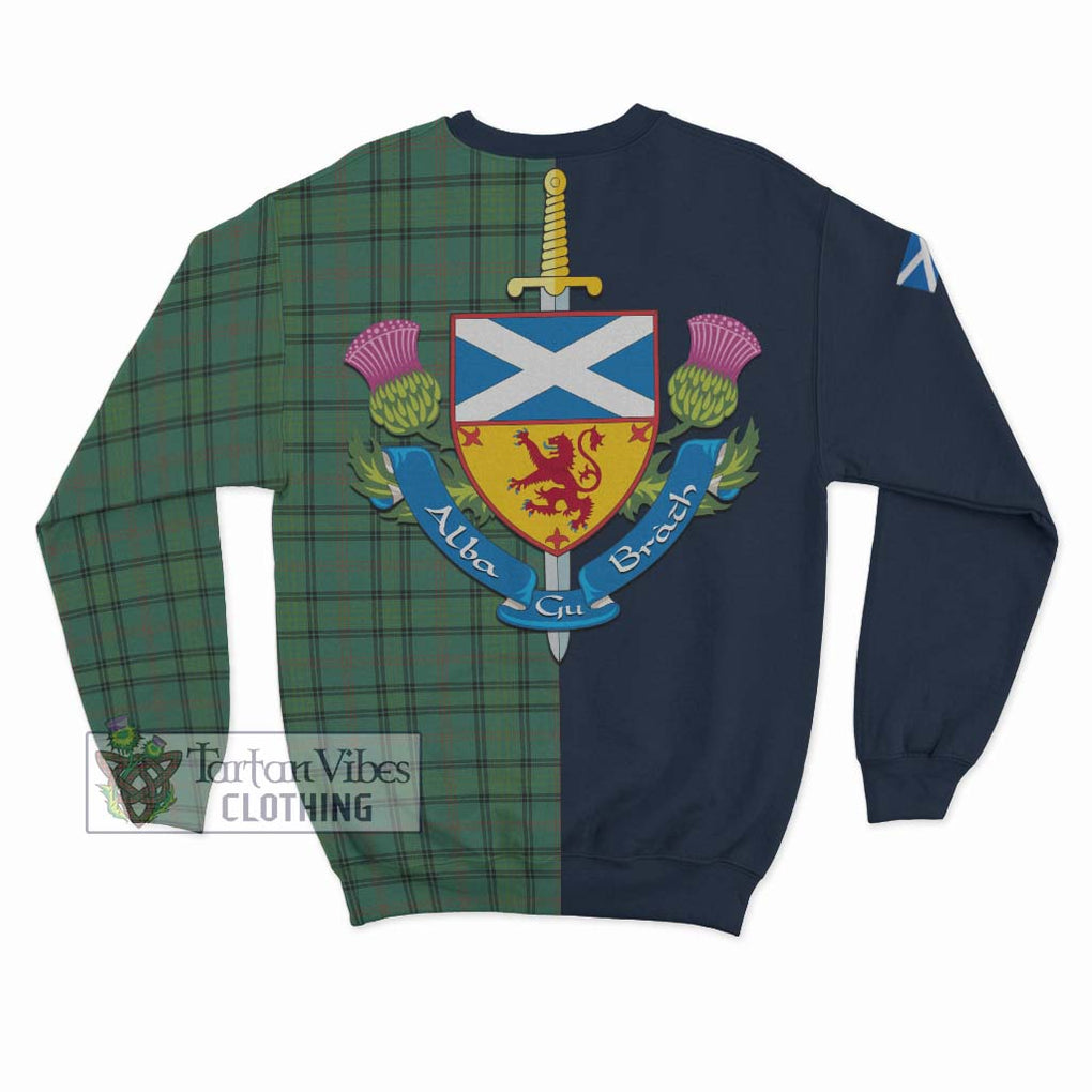 Tartan Vibes Clothing Ross Hunting Ancient Tartan Sweatshirt with Scottish Lion Royal Arm Half Style