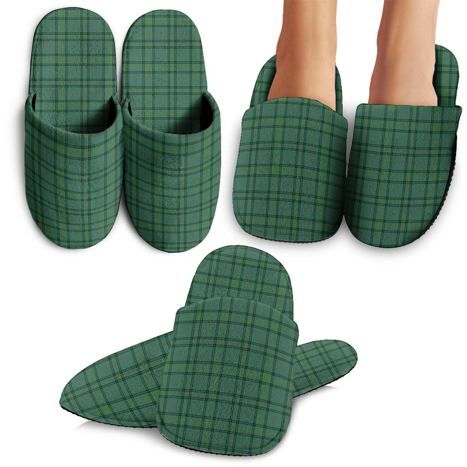 Ross Hunting Ancient Tartan Home Slippers - Tartanvibesclothing Shop