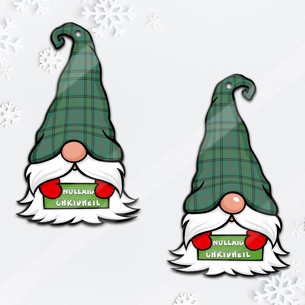 Ross Hunting Ancient Gnome Christmas Ornament with His Tartan Christmas Hat Mica Ornament - Tartanvibesclothing Shop