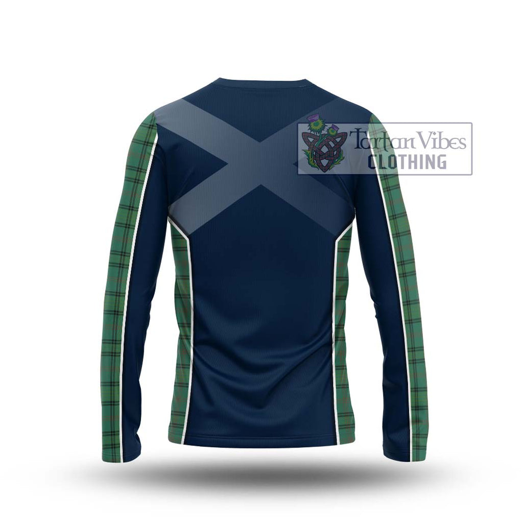 Ross Hunting Ancient Tartan Long Sleeve T-Shirt with Family Crest and Lion Rampant Vibes Sport Style - Tartan Vibes Clothing