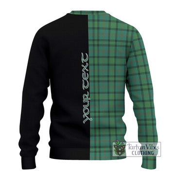 Ross Hunting Ancient Tartan Knitted Sweater with Family Crest and Half Of Me Style