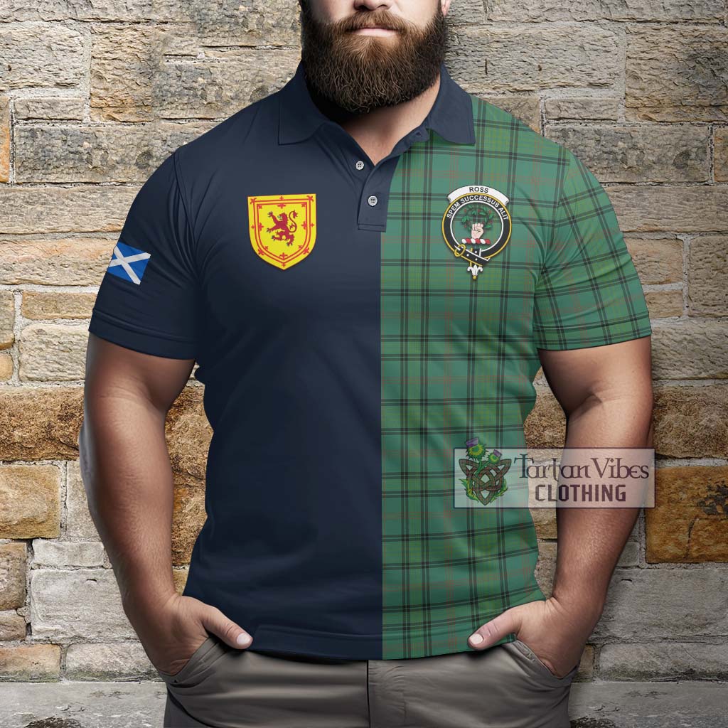 Tartan Vibes Clothing Ross Hunting Ancient Tartan Polo Shirt with Scottish Lion Royal Arm Half Style