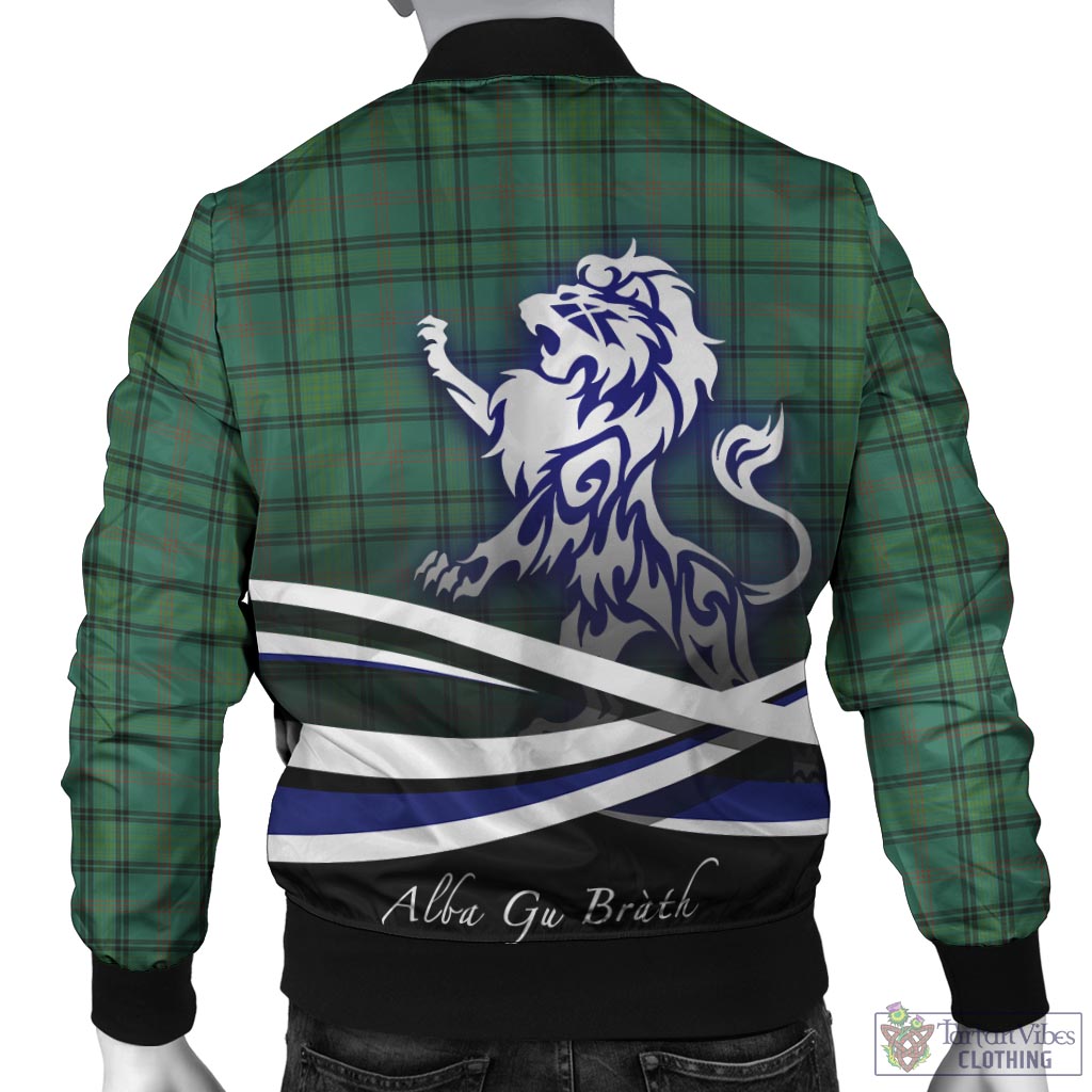 Tartan Vibes Clothing Ross Hunting Ancient Tartan Bomber Jacket with Alba Gu Brath Regal Lion Emblem